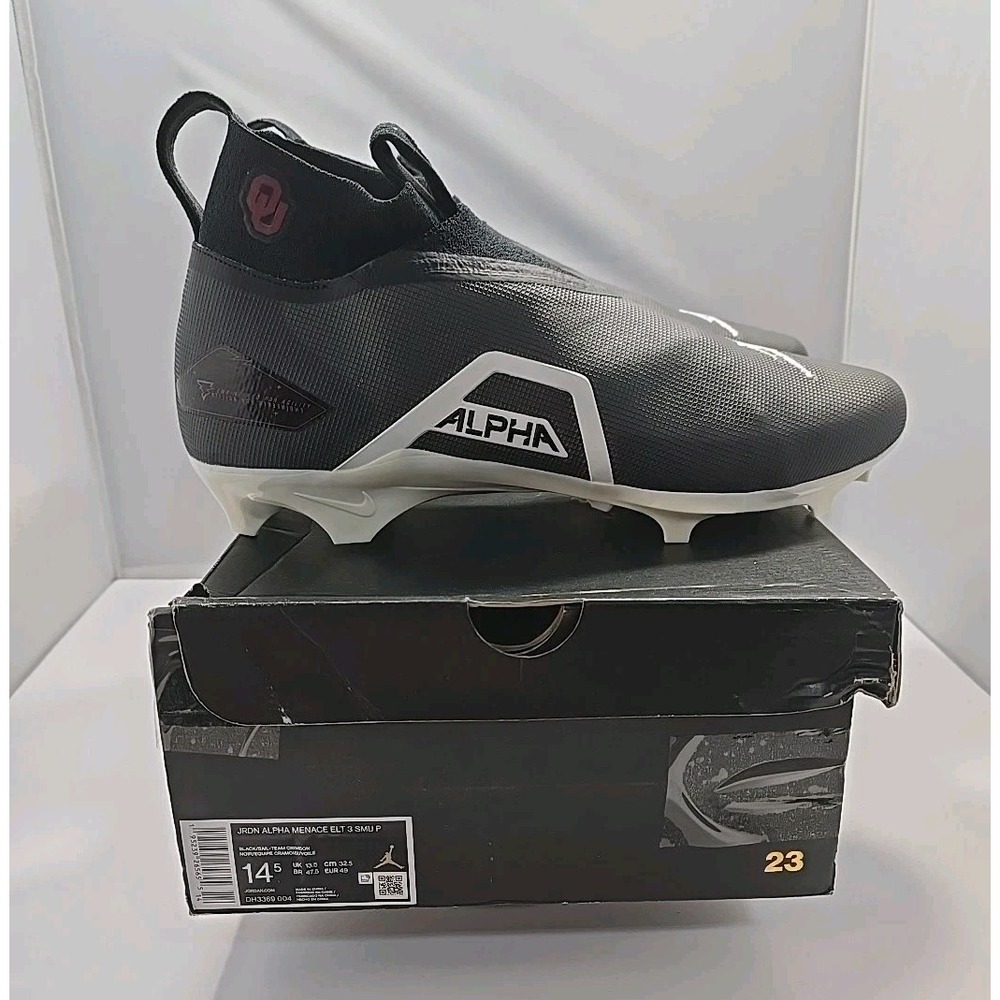 MENS SIZE 14.5 Nike Jordan Alpha Menace Elite 3 Oklahoma Sooner Football Cleats